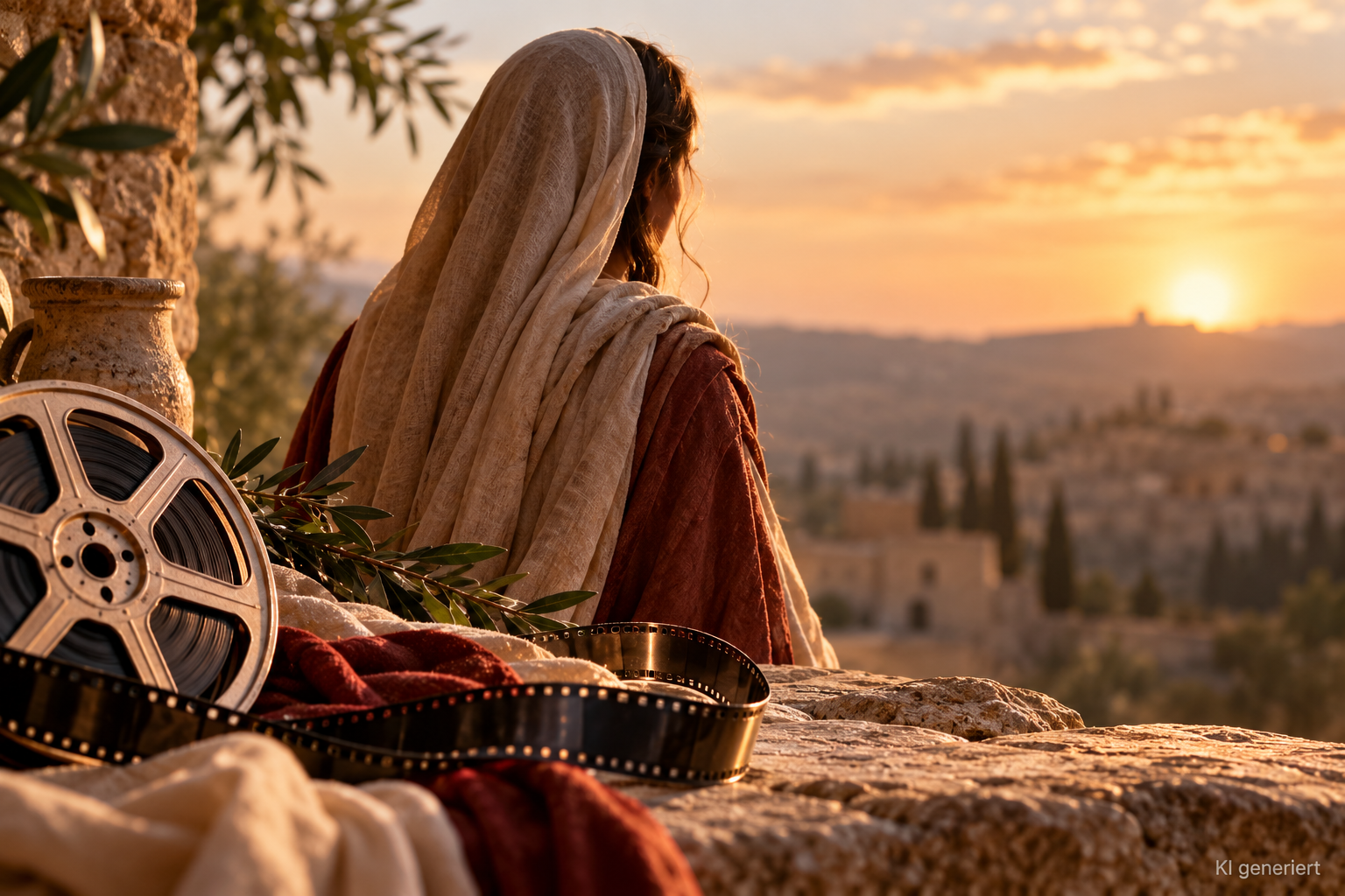 Filmrolle Im Goldenen Abendlicht