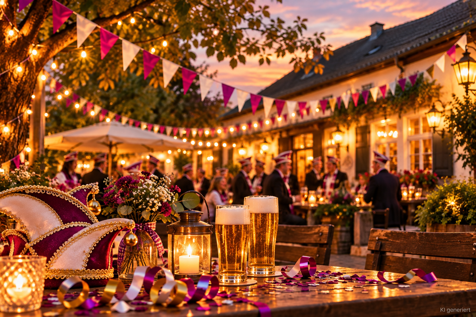 Karnevalsabend Im Biergarten