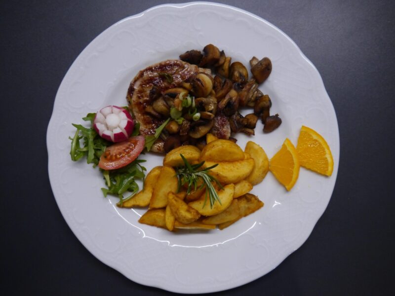 Schweinesteak Champignons